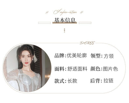 A-Line Gown Sequin Evening