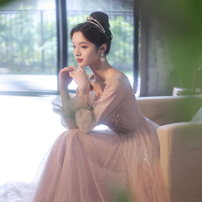 Gown A-Line Evening Glitter