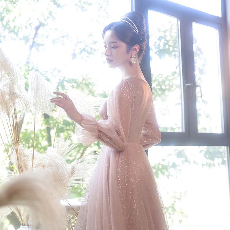 Gown A-Line Evening Glitter