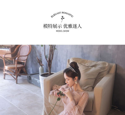 Gown A-Line Evening Glitter