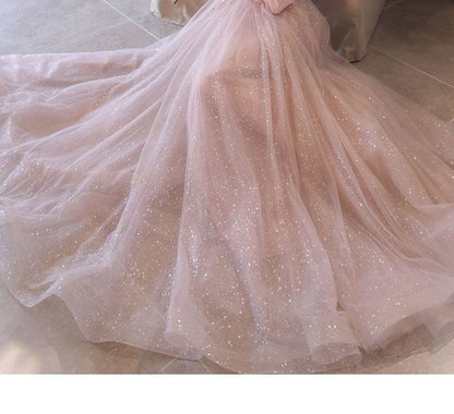 Gown A-Line Evening Glitter