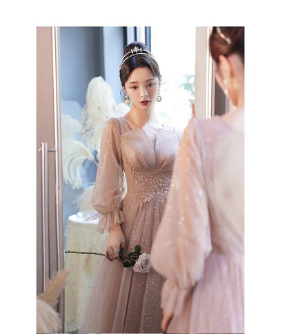 Gown A-Line Evening Glitter