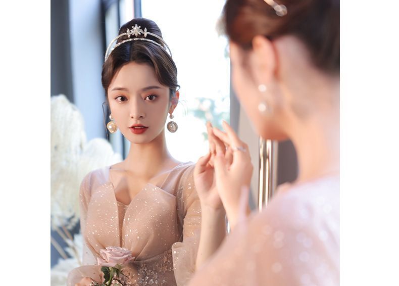 Gown A-Line Evening Glitter