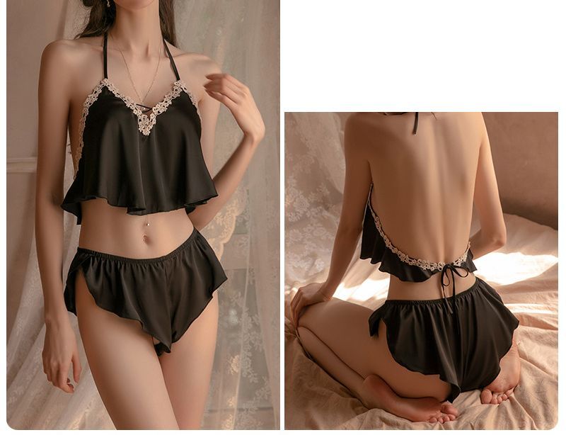 Lacy Halter Cami Set with Shorts