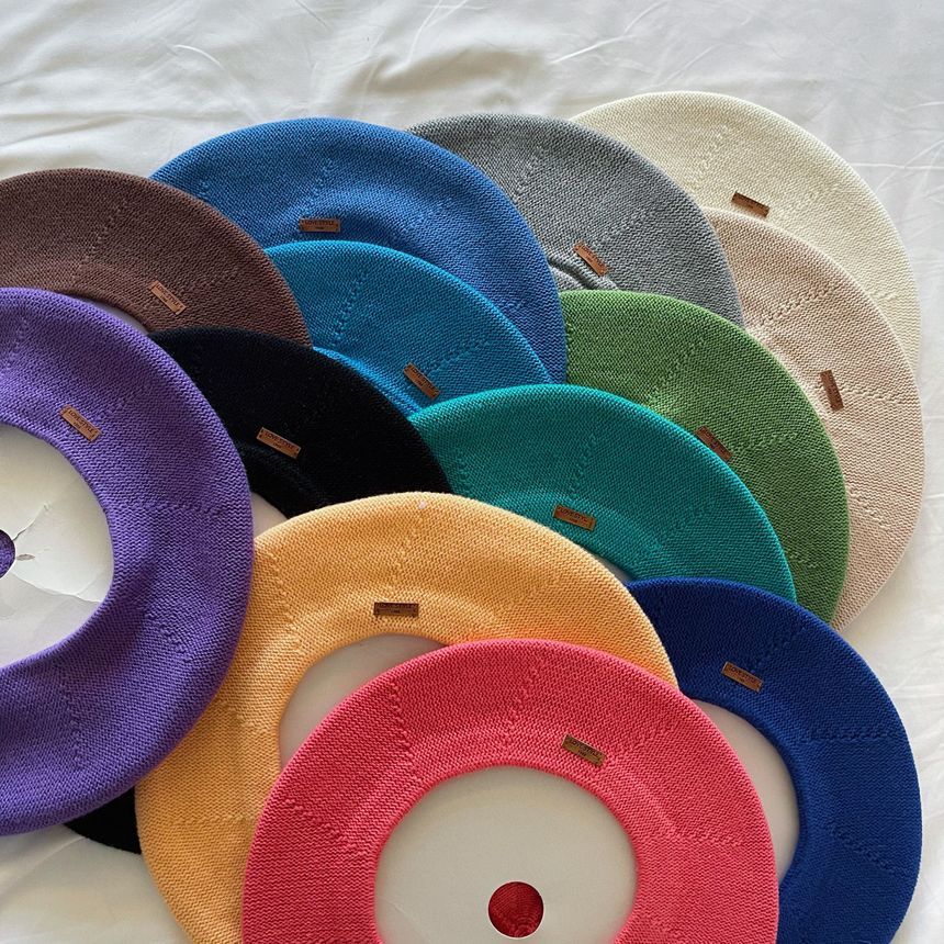 Plain Linen Cotton Beret Hat