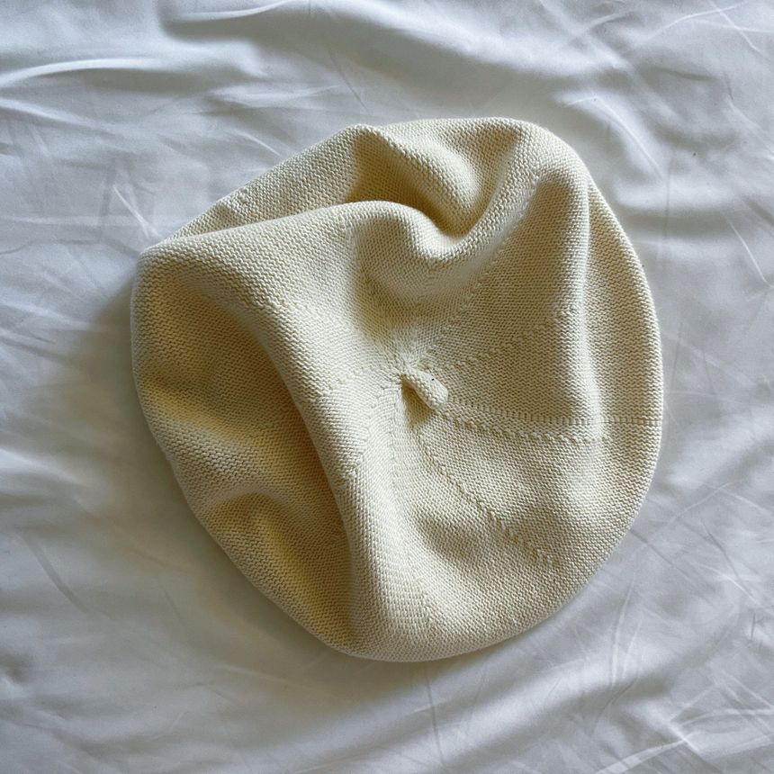 Plain Linen Cotton Beret Hat