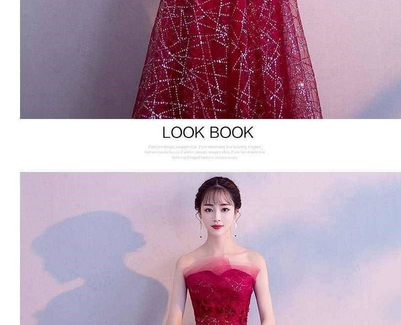 Mesh Glitter Gown Evening Maxi Strapless