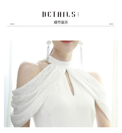 Evening Mermaid Shoulder Cold Gown