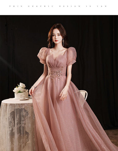 Panel Evening Gown A-Line Sheer