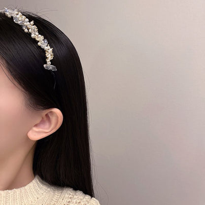 Crystal Faux Pearl Headband