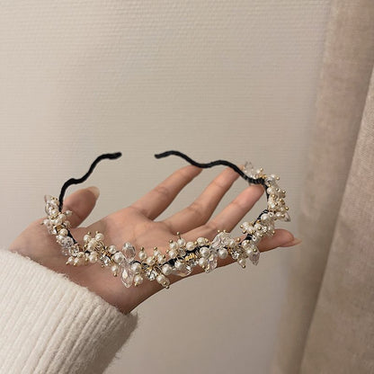 Crystal Faux Pearl Headband