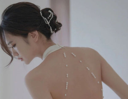 Wedding A-Line Halter Gown Backless