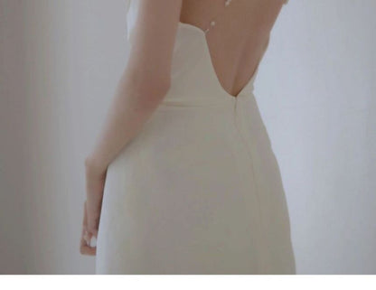 Wedding A-Line Halter Gown Backless