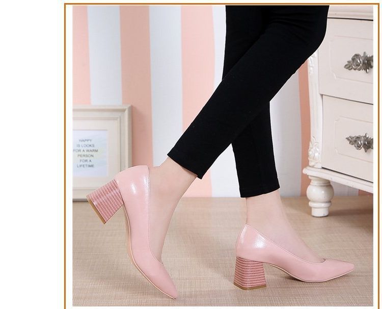 Pointy-Toe Chunky-Heel Pumps