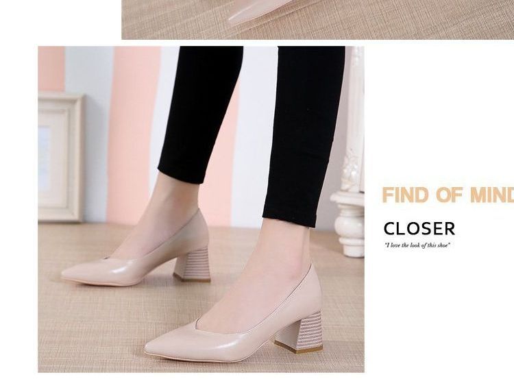 Pointy-Toe Chunky-Heel Pumps