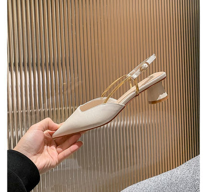 Slingback Pointed Pumps