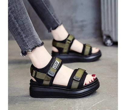Sandals Adhesive Heel Wedge Platform Strap