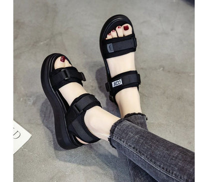 Sandals Adhesive Heel Wedge Platform Strap