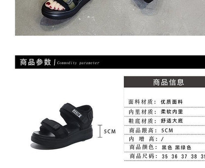 Sandals Adhesive Heel Wedge Platform Strap