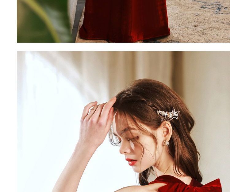 Halter Velvet A-Line Evening Gown