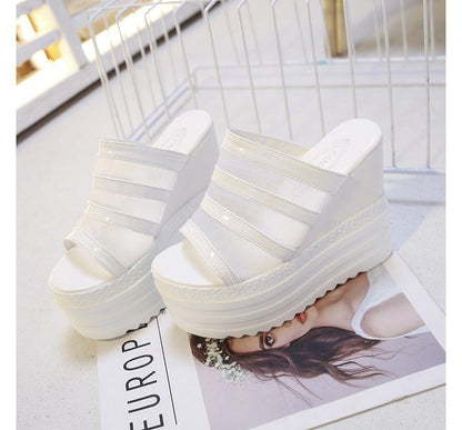 Wedge Platform Slide Sandals