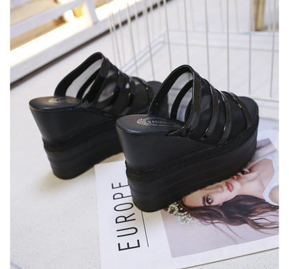Wedge Platform Slide Sandals