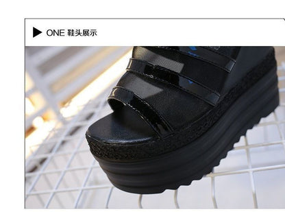 Wedge Platform Slide Sandals