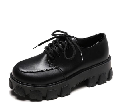 Lace-Up Platform Patent Shoes