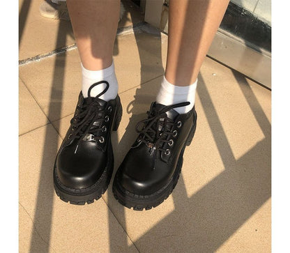 Lace-Up Platform Shoes