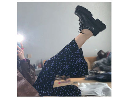 Lace-Up Platform Shoes