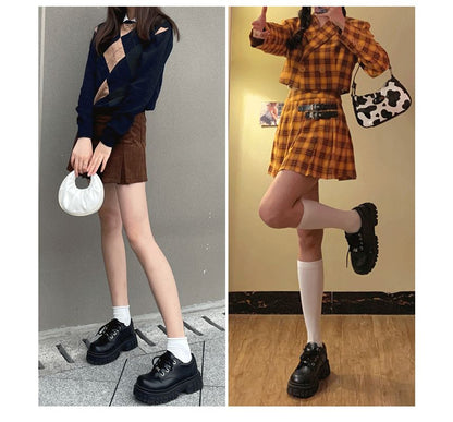 Lace-Up Platform Shoes