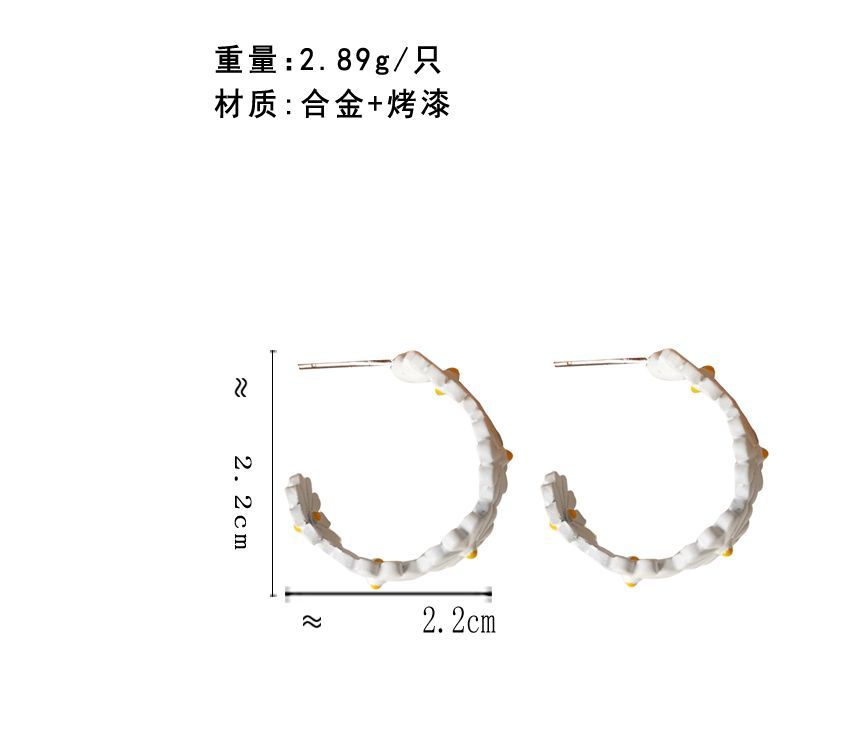 Flower Open Hoop Earring