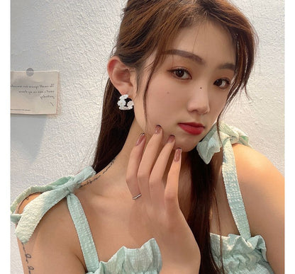 Flower Open Hoop Earring