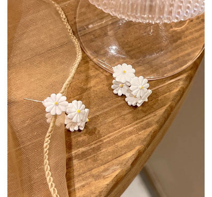 Flower Open Hoop Earring