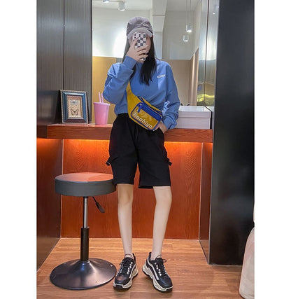 Two-Tone Platform Athletic Sneakers