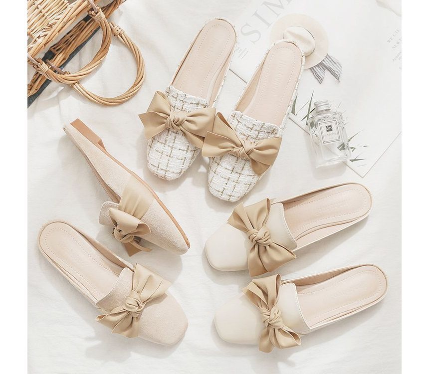 Twisted Flat Loafer Mules