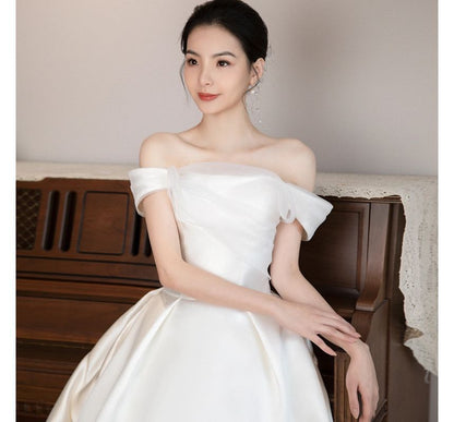 Off-Shoulder A-Line Wedding Dress