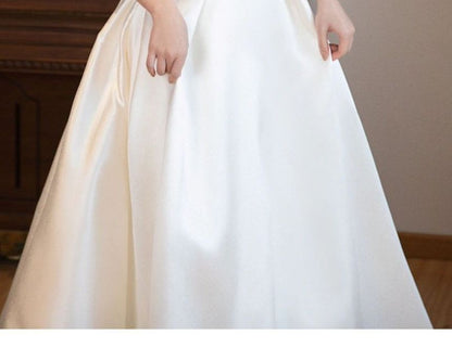 Off-Shoulder A-Line Wedding Dress