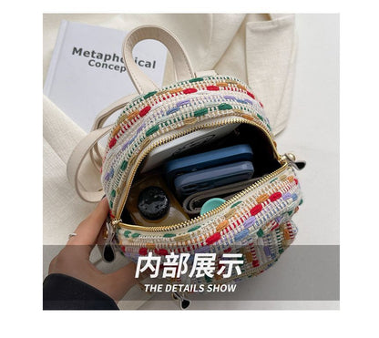 Woven Mini Backpack