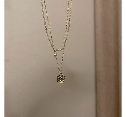 Floral Pearl Faux Necklace