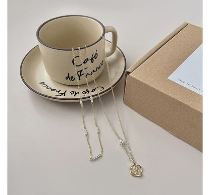 Floral Pearl Faux Necklace