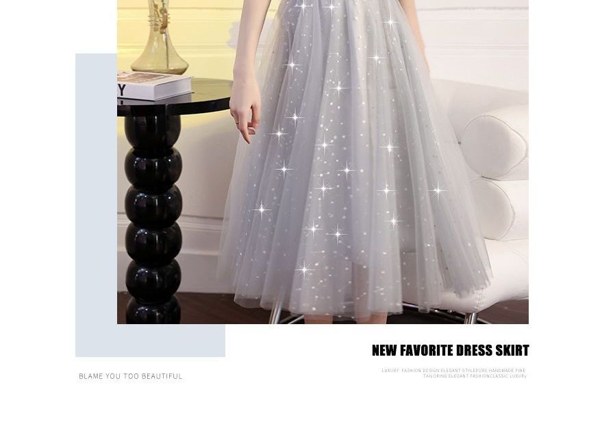 Cold Shoulder Sequin Maxi Prom Dress