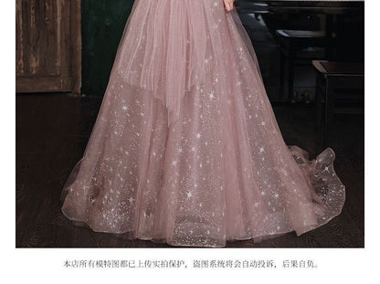 Short-Sleeve Embellished Maxi Prom Dress (Various Designs)