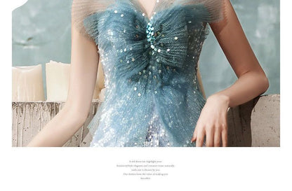 Evening Sequin Gown Strapless Mermaid