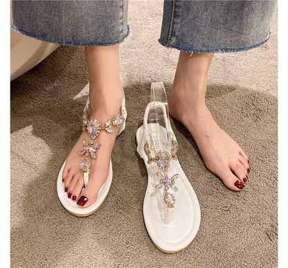 Embellished Thong Sandals