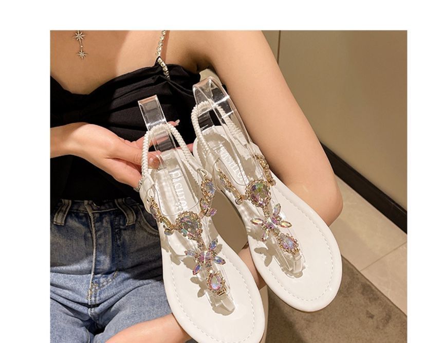 Embellished Thong Sandals