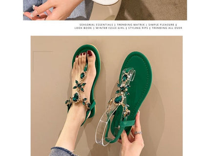 Embellished Thong Sandals
