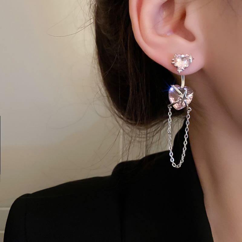 Bow / Heart Rhinestone Alloy Earring (various designs)