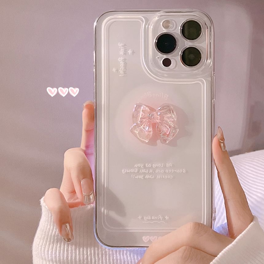 Bow Transparent Phone Case