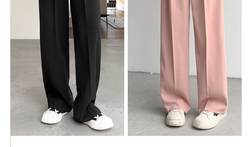 Pantalon habillé à taille haute et jambes larges